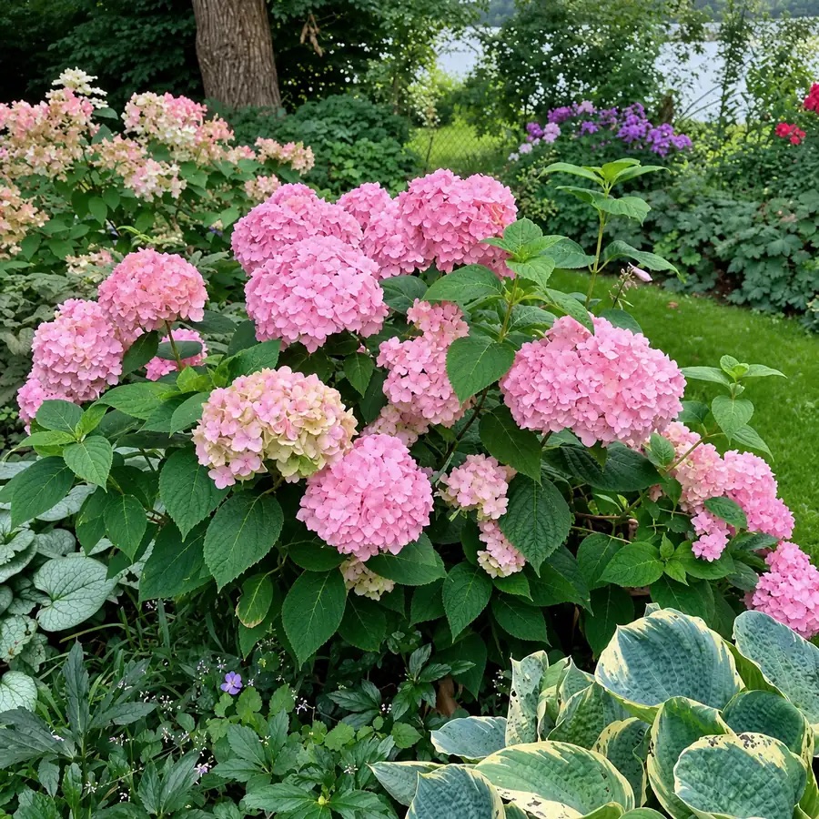 Гортензия крупнолистная 'Bouquet Rose'